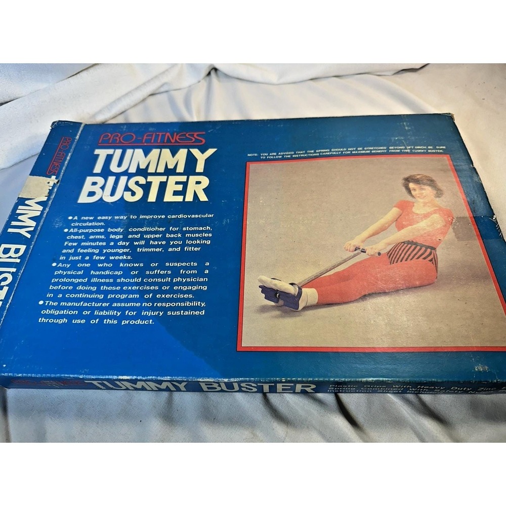 Pro Fitness Tummy Buster  Single Spring Tummy Trimmer Abs Exercises VTG NEW
